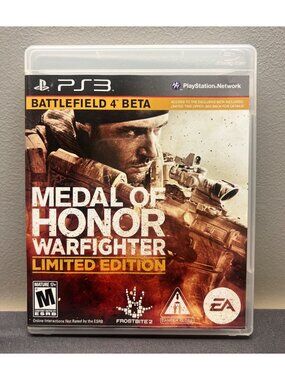 Sony PS3 Medal of Honor Warfighter Limited Edition Batthlefield Game Playstation